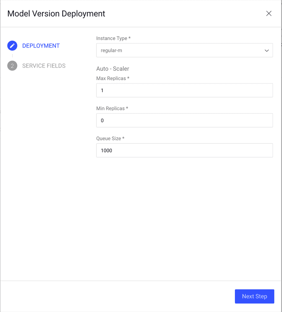 Deployment instance